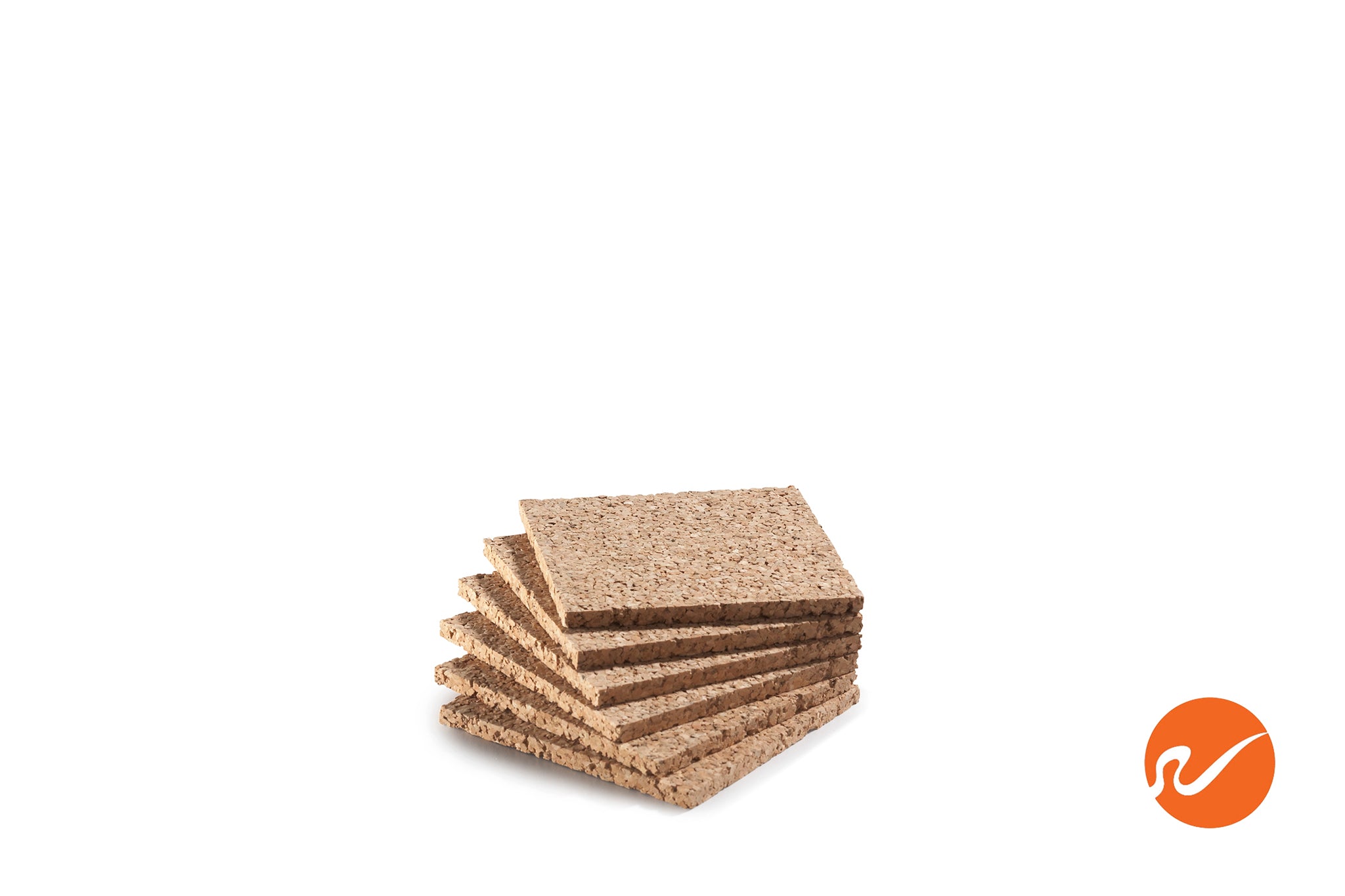 1/4" x 4" Square Cork Coasters (6 pack) - WidgetCo