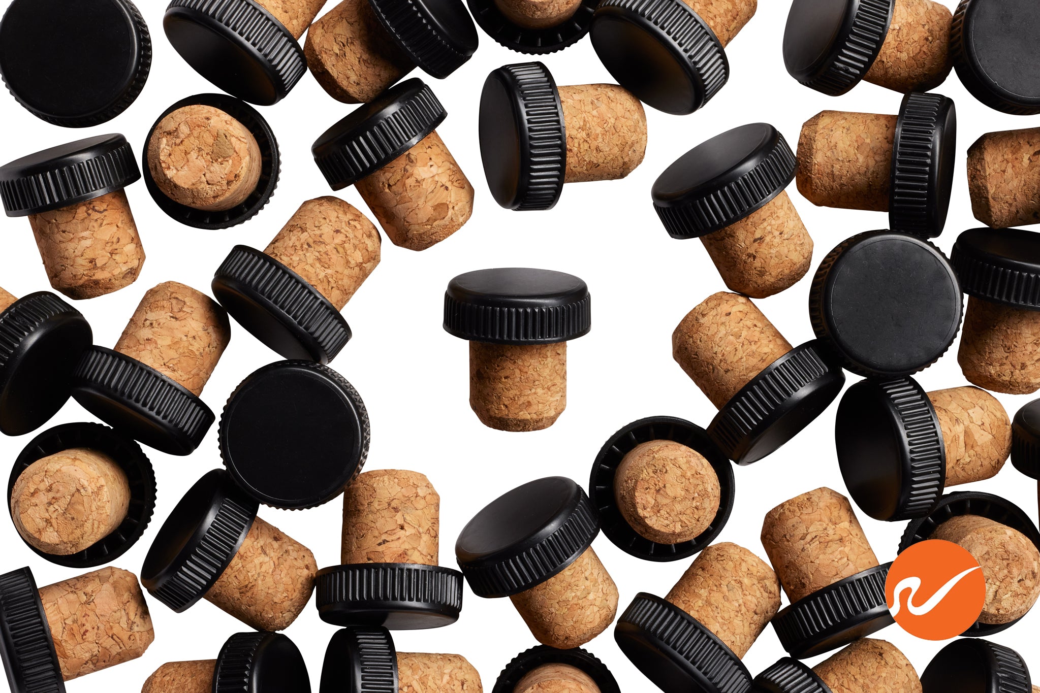 19mm Agglomerated T-Corks with Black Tops - WidgetCo