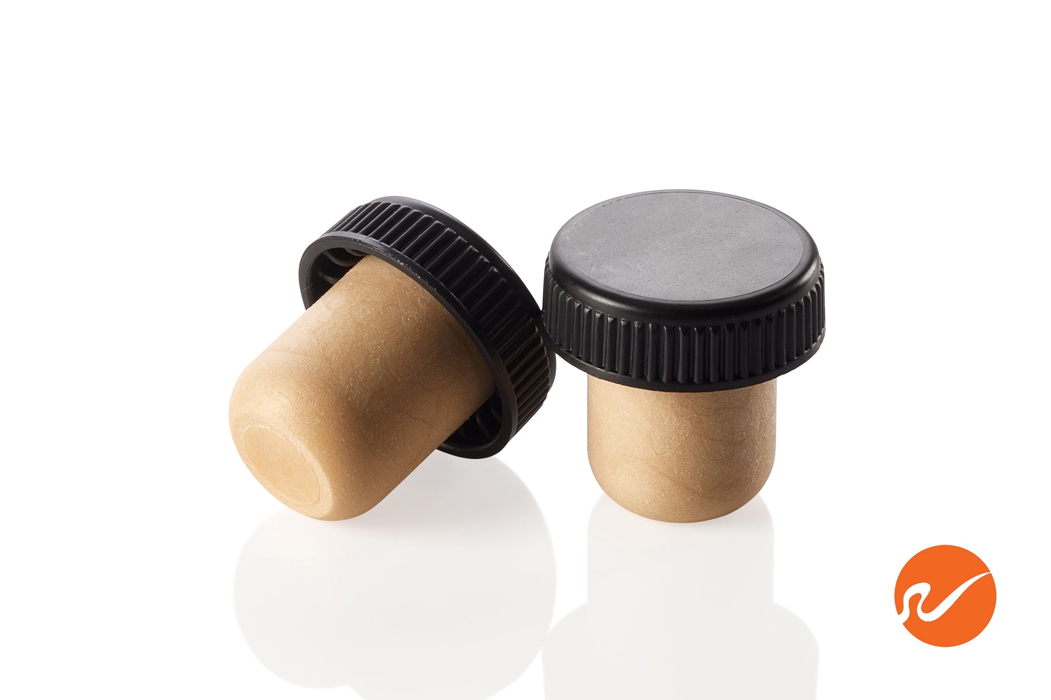 19.5mm Synthetic T-Corks with Black Tops - WidgetCo