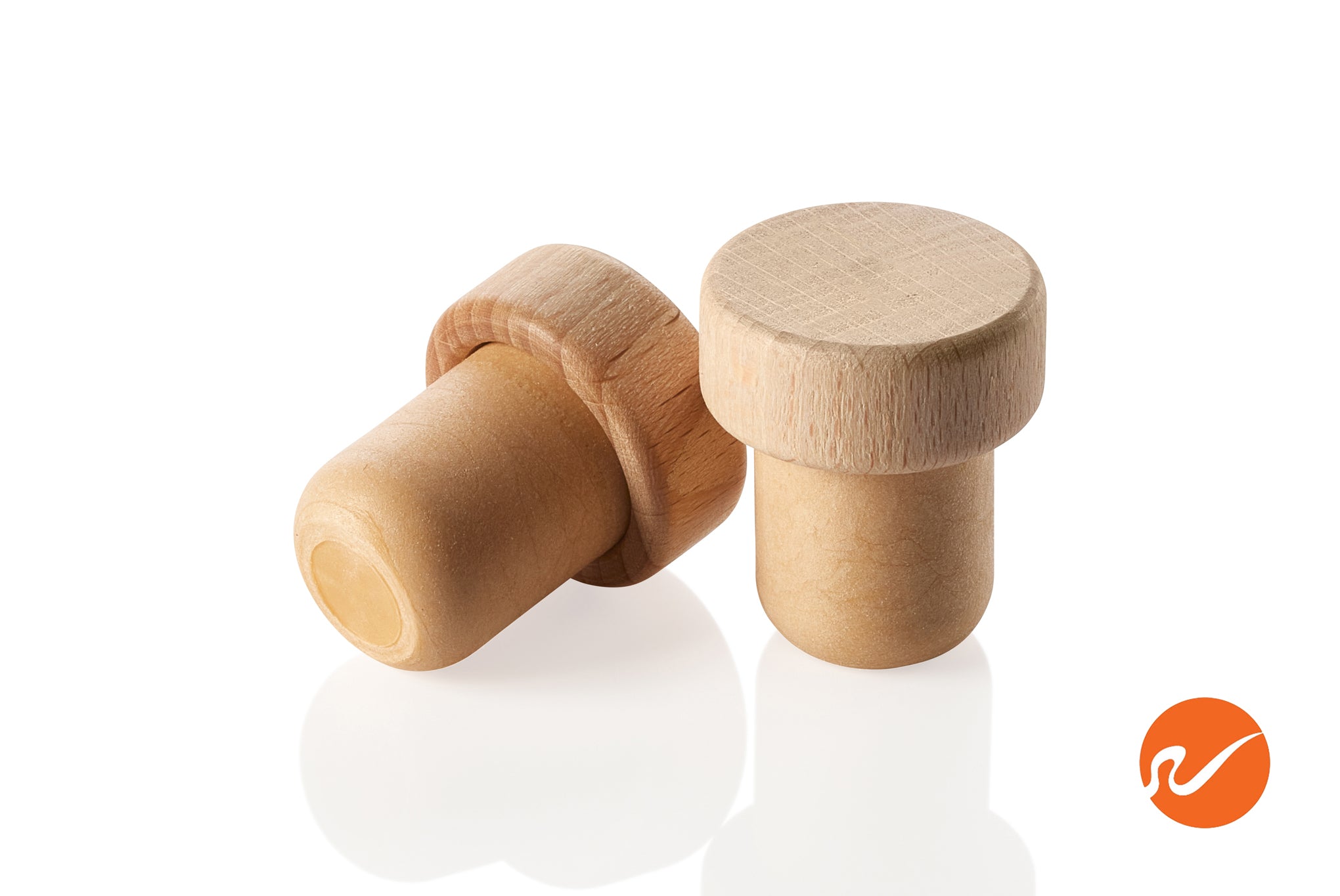 19.5mm Synthetic T-Corks with Wood Tops - WidgetCo