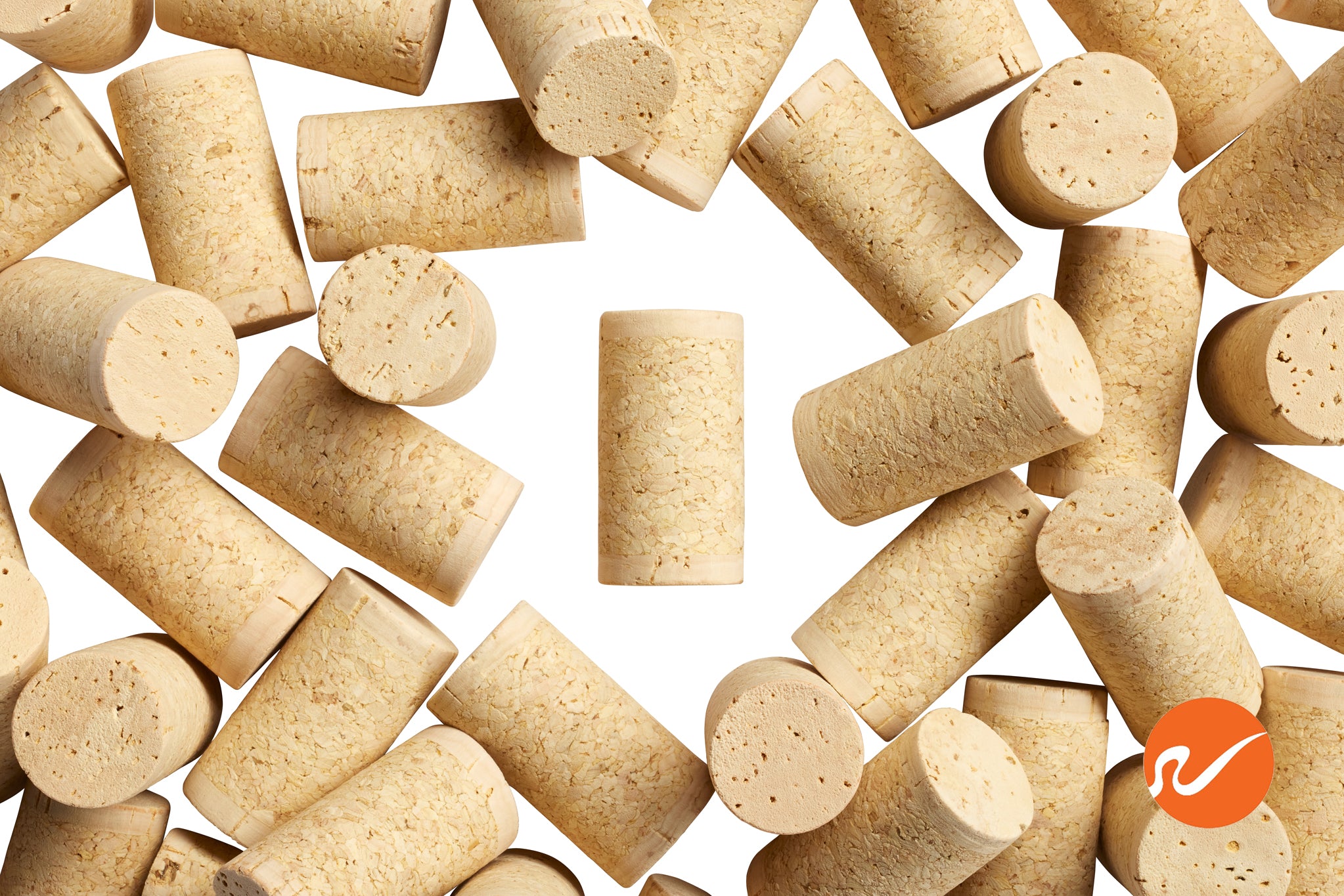 1+1 Wine Corks, A Grade (Blank, no printing) - WidgetCo